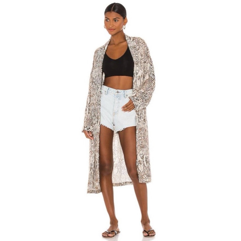 Free People  Wild Nights Duster in Snake print